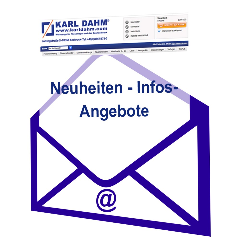 Karl Dahm Newsletter Anmeldung, 5 % sichern