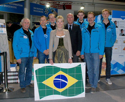 BAU 2015 - Fliesenlegerteam Deutschland für die WorldSkills 2015 in Brasilien